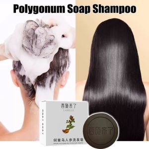 SACE Beauty Natural Polygonum Multiflorum Shampoo Soap Ginseng Hair Care Soap Refreshing Soap Fast Effective Restores Natural Hair Color Strengthen Nourish Hair Roots Handmade Soap