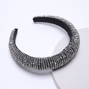 Bando Korea 3.5cm Impor Full Kristal Permata Bando Bridal Cloud Glamour Party Headband BRJ002
