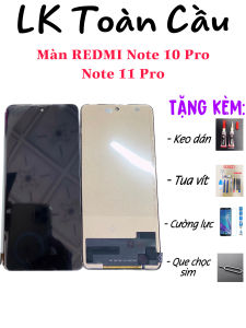 Màn hình Xiaomi Redmi Note 11 Pro-4G / Redmi Note 10 Pro-4G / Redmi Note 11 Pro-5G New Full bộ màu đen bảo hành 3 tháng Tặng kèm keo dán màn hình+tua vít sữa chữa+cường lực+que chọc sim+FREE SHIP