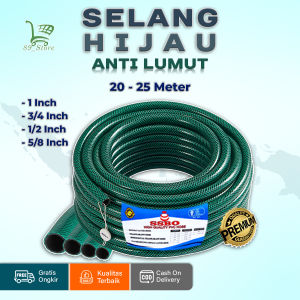SELANG AIR HIJAU ANTI LUMUT 20/25 METER-1/2 5/8 3/4 INCH / SELANG TAMAN KEBUN CUCI MOBIL TEBAL COD