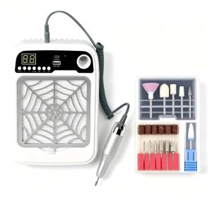 WEANBU Adjustable Speed Nail Dust Collector Dust Proof Three In One Nail Polishing Machine Multifunctional UV Baking Lamp Nail Vacuum Cleaner Professional Use