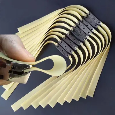 5Pcs Flat Rubber Leather Thickness Yellow Thick Rubber Band For Outdoor Fishing Game Training