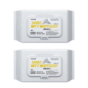 shoes wet wipes ทิชชู่เปียก เช็ดรองเท้า แผ่นเช็ดทำความสะอาดรองเท้า สำหรับ รองเท้า สีขาว (80แผ่น)