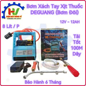 Bơm Xách Tay Hiệu DEGUANG. Dùng phun xịt thuốc tưới cây... Bơm Đôi (AQ 12V-12AH). Bảo hành 6 tháng