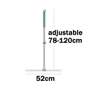 52CM 35CM Glass Floor Wiper Rubber Blade Telescopic Rod Scrape Floor Window Wiper Rotatable Magic Broom 180°