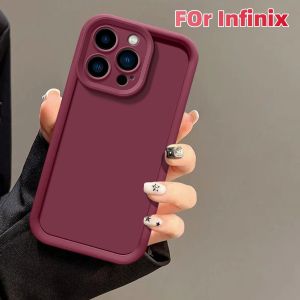 Matte Phone Case For Infinix Smart 7 8 9 Hot 30 40 30i 40i 50i 9 10 11 Play Pro Note 30 40 50 Pro + 4G 5G Camera Lens Full Protection Shockproof Cover Casing