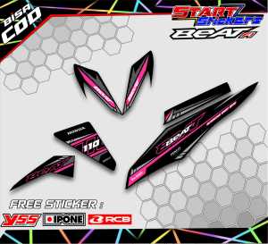 STRIPING VARIASI MOTOR BEAT KARBU  / STICKER LIST MOTOR HONDA BEAT KARBU