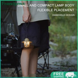 COD [Free Shipping] Camping Light IPX4 Waterproof Emergency Light Lantern Stepless Dimming Mini Metal Chandelier Type C Charging for Outdoor