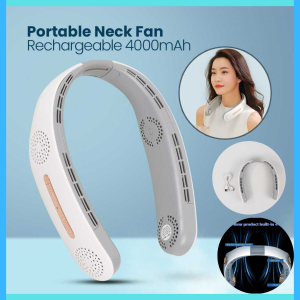COD CHUBAN Kipas Angin Leher Portable Neck Fan Rechargeable 4000mAh A306 / kipas angin dinding gantung berdiri ac super dingin portable charger duduk / kipas angin model ac isi es batu air anvance cooler penyejuk aoyama arashi blower outdoor untuk leher