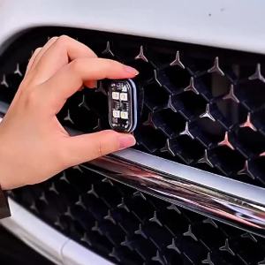 4-LED Wireless LED Strobe Lights with Remote Control 4PCS High Brightness Wireless led Light 8 Color Waterproof Anti-Collision Warning Lights for Car Motorcycle Truck Bike