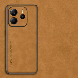 Casing For Xiaomi Redmi Note 14 Note14 4G 5G Sheepskin Leather Phone Case Lens Protection Fashion Casing Shockproof Soft Back Cases Cover