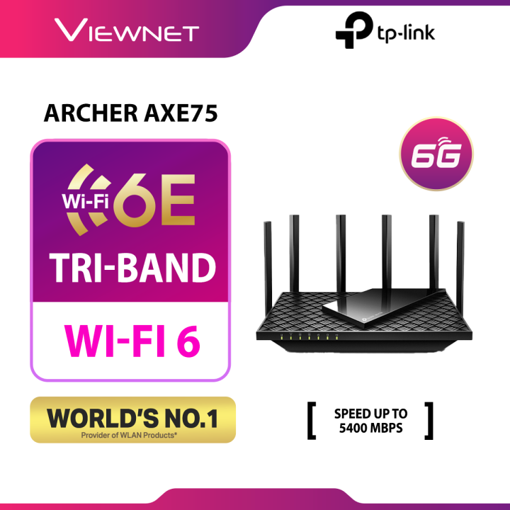 tp link archer axe75 ax5400 wireless tri band gigabit router