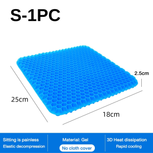 Gel Seat Cushion Office Sedentary Honeycomb Breathable Cool Car Seat Cushion Silicone cooling pad Big Size Gel Honeycomb Cushion Egg Cushion Car Office Cushion Cool And Breathable Ice Cushion Orthopedic Seat Cushion Pad for Car Office Chair Wheelchair