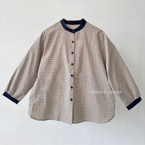 Plus Size (3XL-6XL) Plaid Ironless Fabric Full Button Kemeja Blouse Muslimah Top (4999)