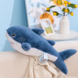 JOJO CASTLE New Warm Shark Dolphin Seal Orca Beluga Whale Plush Toys 60cm Cozy Fluffy Animal Doll Soft Throw Pillow Kawaii Home Decor Nice Gift