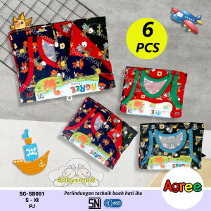 Babysmart - 6 PCS Kaos Singlet/Kutung Bayi/Anak Laki/Perempuan Motif COWBOY SG-SB 001 AGREE KIDS Size S M L XL