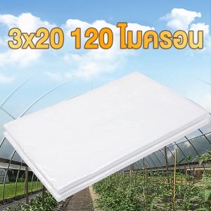 พลาสติกคลุมโรงเรือน พลาสติกคลุมโรง พลาสติกใสกันฝน พลาสติกPE (เกรด A) หนา 120/150/200 ไมครอน UV7% กันน้ำ กันฝุ่น เหมาะสำหรับงานกันซึมหลังคาเรือนกร พลาสติก คลุม โรงเรือน