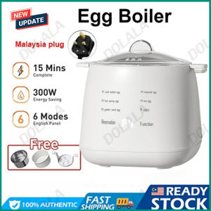 220V Multifunctional Egg Cooker 6-Mode Egg Steamer Half Boiled Egg Maker Household Automatic Power Off Boiling Machine Telur Separuh Masak 煮蛋器 蒸蛋器