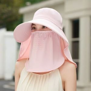 SKJK mũ che nắng che mặt mũ che chống nắng khẩu trang che nắng mũ khăn trùm đầu nón chống nắng uv mũ đi biển Chống tia cực tím Mũ khăn choàng có thể gấp gọn Có thể điều chỉnh Vành rộng Mũ cá sấu tích hợp khẩu trang Mũ chống nắng Mũ hái trà Mùa hè