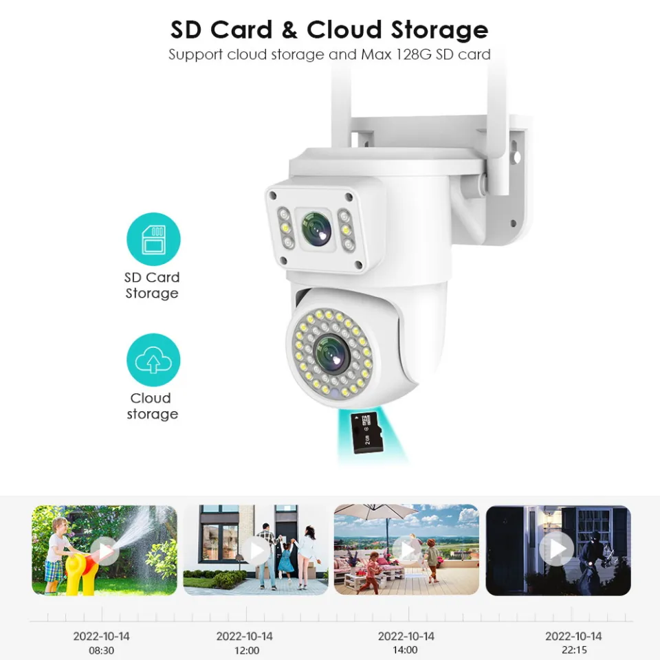 LLSEE 4K 8MP CCTV YOOSEE camera 360, wireless WIFI outdoor monitoring  security camera, full color, infrared, human body detection alarm,  waterproof,