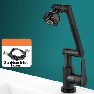 RGFV Adjustable Robotic Arm Faucet Universal Flexible Dual Mode Faucet Multi-functional Water-Saving 360°Rotating Bib Kitchen Sink