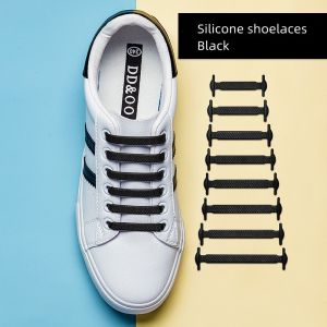 16 Pcs Elastic Silicone Shoelace Men and Women Laces No Tie Shoelaces Lazy Laces Rubber
