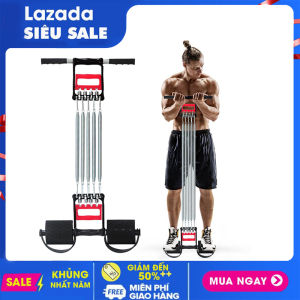 Dây Kéo Cáp 5 Lò Xo Titan Tập Thể Thao Đa Năng Có Bàn Đạp - Tập Cơ Ngực  Cơ Tay Tập GYM Hiệu Quả Tại Nhà