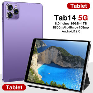 【CAN COD+READY】Khan Academy Kids Android Tablet Tab14 8Inch 4G 5G WiFi Network 10core Dimensity 9000 Dual SIM Card Suitable For Android 12 Computer System Smart Tablets 16GB RAM + 1TB ROM Memory Dual 48MP 108MP Camera 1440*3200 Game Board 8800mah battery