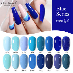 Clou Beaute Royal Blue Color Winter Trendy Semi Permanent Nail Art Manicure Varnishes Gel Nail Polish Hybrid Base Gel Top Coat
