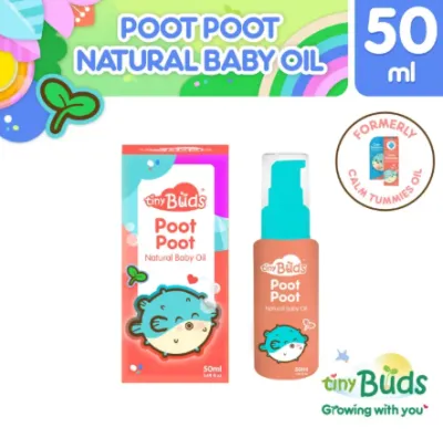 Tiny Buds Poot Poot Natural Baby Oil 50ML [FS] | Formerly Calm Tummies Anti Colic Massage Oil 50ml