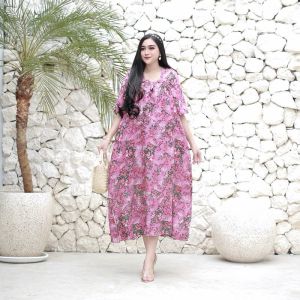 JUMBO DASTER FUJI MOTIF BUNGA LD 130CM KEKINIAN MODEL TERBARU 2024 DRESS LD 130CM BAHAN RAYON PREMIUM DASTER BUMIL DAN BUSUI
