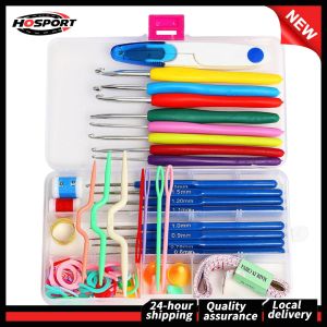 【Free Shipping】 Multi-Size 16-Piece Crochet Hook Kit with Soft Handles for Easy Crafting and DIY Projects