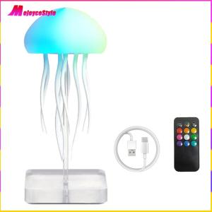 【NEW】 Multicolor Jellyfish LED Fairy Lights with Base Cute Jellyfish Desk Lamp for Kids Room and Living Space Decor