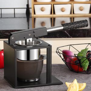 Commercial Metal Manual Orange Juicer Pomegranate Lemon Orange Squeezer H Press Lever Manual Squeeze Machine With Container