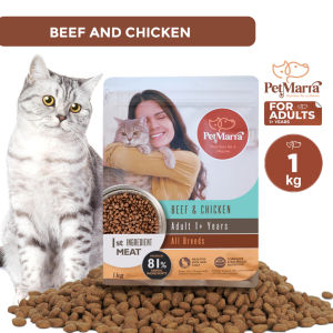 PetMarra Adult Cat Dry Food Beef and Chicken Flavor 1kg - PetMate
