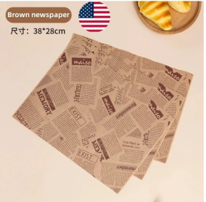 50/100/300 pcs Baking Paper Sandwich Wrappers Greaseproof Deli Wax Paper Wrapping Sheets Food Basket Liners 28x38cm