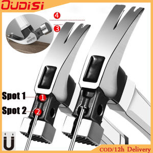 OUDISI Claw Hammer 13oz Non-slip Handle Hammer Nail Slot Multifunctional Hammer Nail Removal Hammer Wave Crest Hammer Portable Hammer Nail Remover Tool Nail Extractor Tools - Lazada