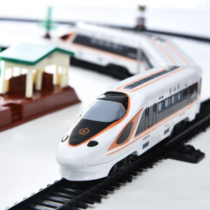 Sound and light sound effect rail train Fuxing electric high-speed rail track sound and light harmony train model childrens educational toys
