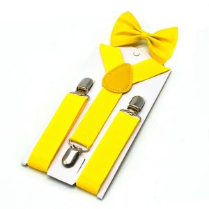 Stella Fashion Suspender kids & bow tie sets for boys girls children elastic & adjustable at party and wedding