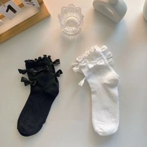 AnTas Super ส่งจากประเทศไทย ญี่ปุ่นน่ารักถุงเท้าเชื้อราสำหรับผู้หญิงในฤดูใบไม้ผลิและฤดูร้อนสาวหวานถุงเท้ากลางน่องjkถุงเท้าลูกไม้