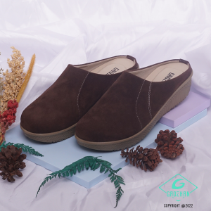 [GRATIS MASKER] Gaozhan Official Sandal Sepatu Bustong Tutong Wanita Terbaru GOH 018 Hitam Bisa COD