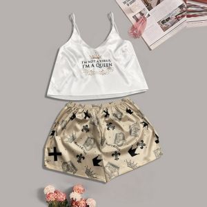 Baju Tidur Set BS-5003 Piyama Tanktop Celana Pendek Satin Badydoll Sleepwear Set Baju Rumah Santai Mimon Home