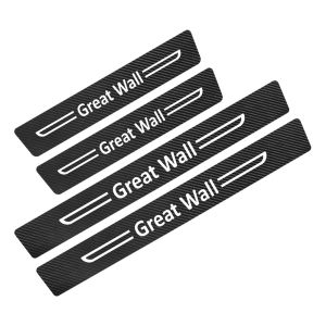 kkmf 4-Piece Set Exterior Styling Car Side Step Threshold Film Decal Auto Trim for Haval H6 F7 F7X Dargo Poer Wingle J6H9P