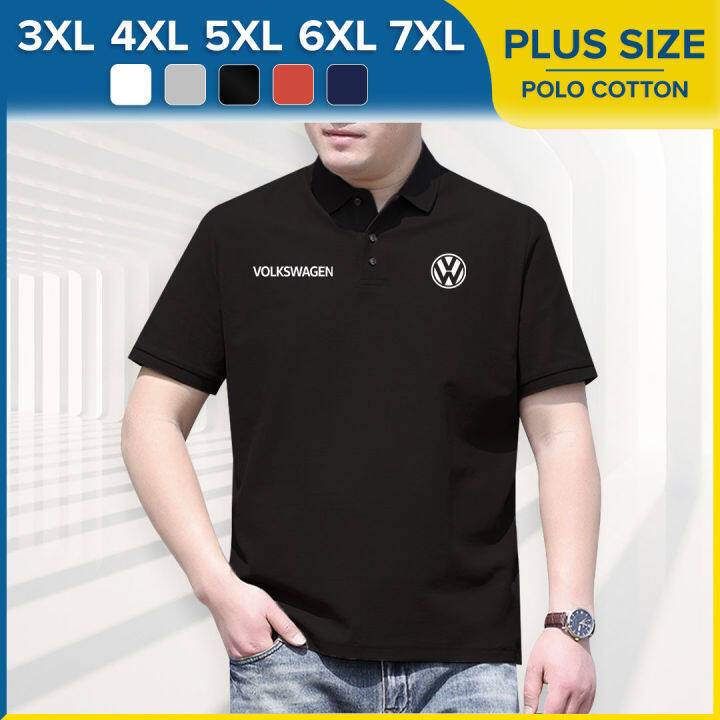 Baju Polo Cotton VOLKSWAGEN PLUS SIZE 3XL-7XL Collar Kolar T Shirt Men ...