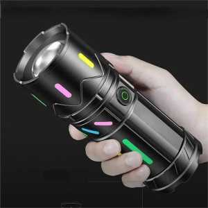 SENTER LASER LED ZOOMABLE MULTIFUNGSI / SENTER LED RECHARGEABLE SUPER TERANG