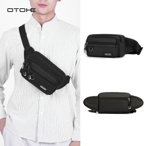 OTOHE Mens Waist Bag Multifunctional Chest Bag Waterproof Sports Bag Large Capacity Phone Bag Casual Bag Messenger Bag Outdoor Fitness Bag Travel Bag Business Bag