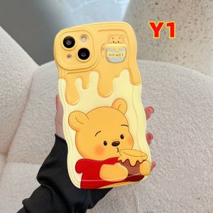 (Lokal Ready) Xinyu Casing hp iPhone 14 iPhone 14 Pro Max iPhone 11 iPhone13 Pro Max 11 Pro Max iPhone 12 XR XS MAX iPhone 6 6S 7 8 Plus SE 2020 Lembut kesing Kartun Winnie the Pooh Strawberry Bear Lotso Silikon Wavy Softcase