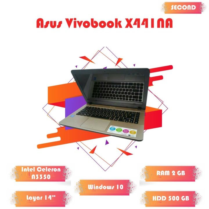TERLARIS! LAPTOP Asus X441NA Intel Celeron N3350 /DualCore RAM 4GB