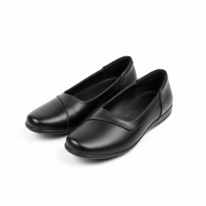 LIKA Seira - Sepatu Pantofel Wanita Kulit Slip On Hitam Formal Kerja Hak 3Cm Big Size 36 - 43