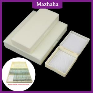 Mazhaha Plastic Microscope Slide Box 25 50 100pcs Biological Slices Storage Case Holder for Prepared Microscope Slides